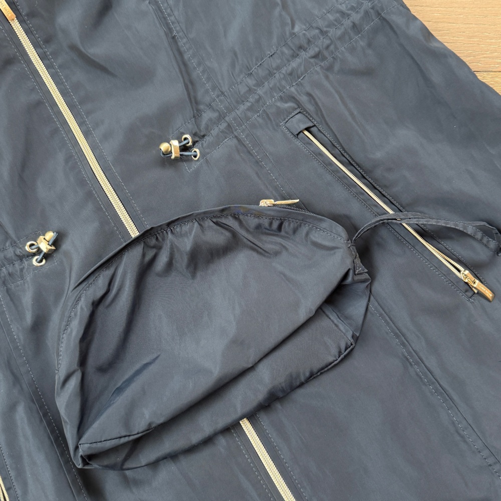 COLE HAAN 'Travel Package' Hooded Rain Jacket in Indigo - Picture 10 of 16